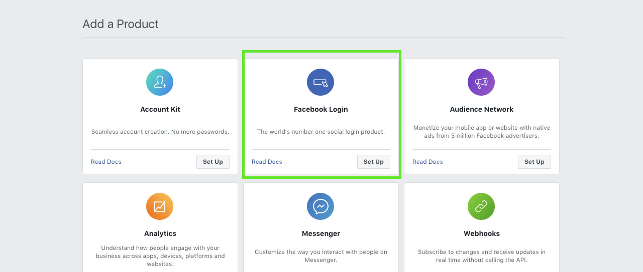 Facebook Setup - Step 2