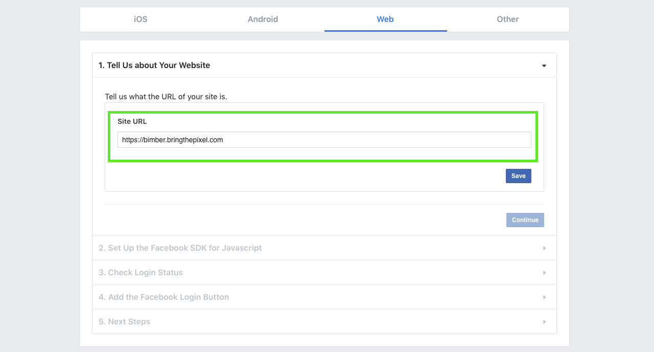 Facebook Setup - Step 4