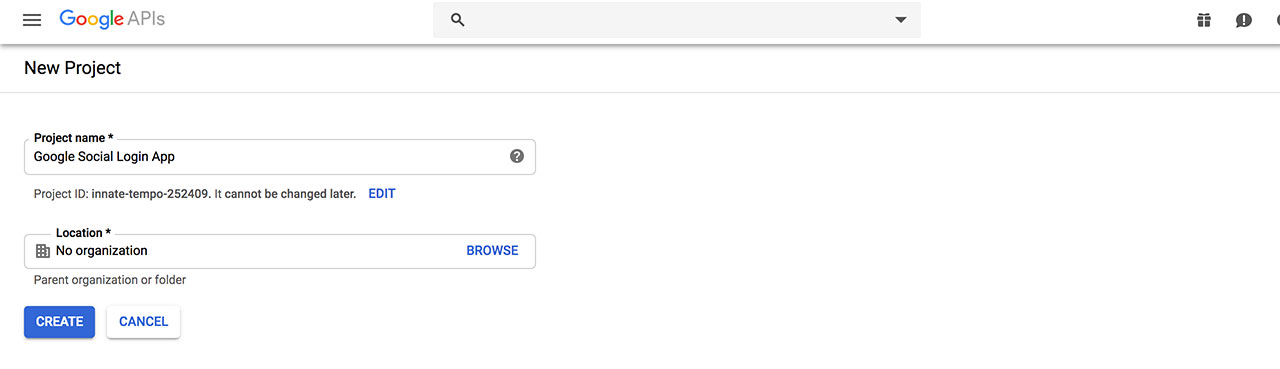 Google Setup - Step 1
